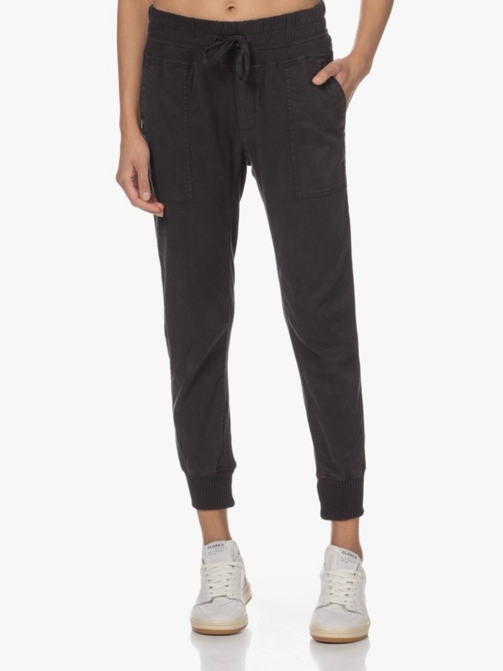 James Perse Black Mixed Media Pant/Joggers.